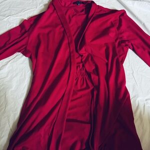 Wine red summer lightweight robe